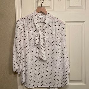 New York & Company Bow Tie Front Blouse